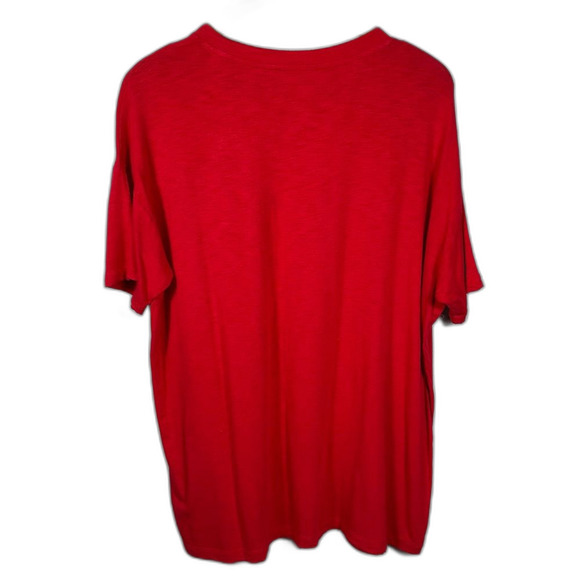 Aerie Real Soft Red Short Sleeve Oversized Give Real Tee Size Small Lightweight - Picture 2 of 14